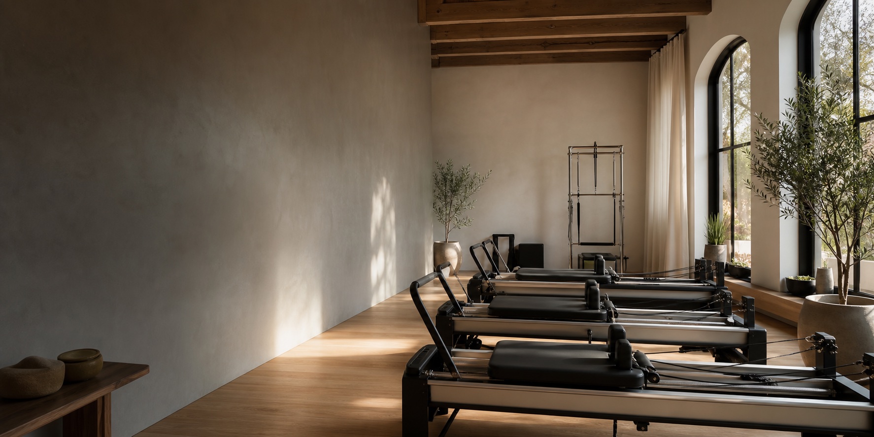 A considered Pilates studio interior